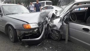 ДТП с участием нескольких машин произошло в Алматы (ФОТО)